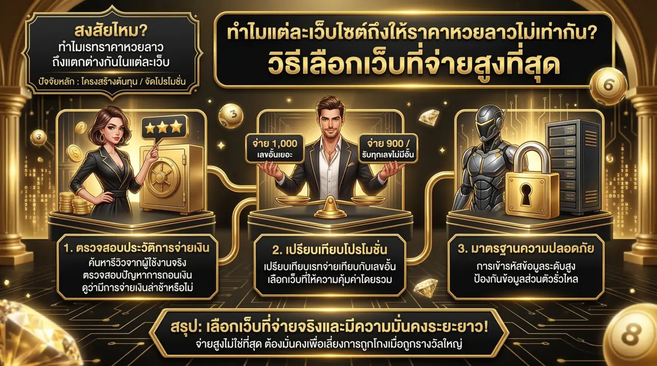 วิธีเลือกเว็บหวยออนไลน์ที่จ่ายสูงและเชื่อถือได้