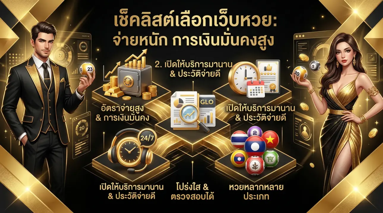 เช็คลิสต์เลือกเว็บหวย มั่นคง ปลอดภัย จ่ายจริง