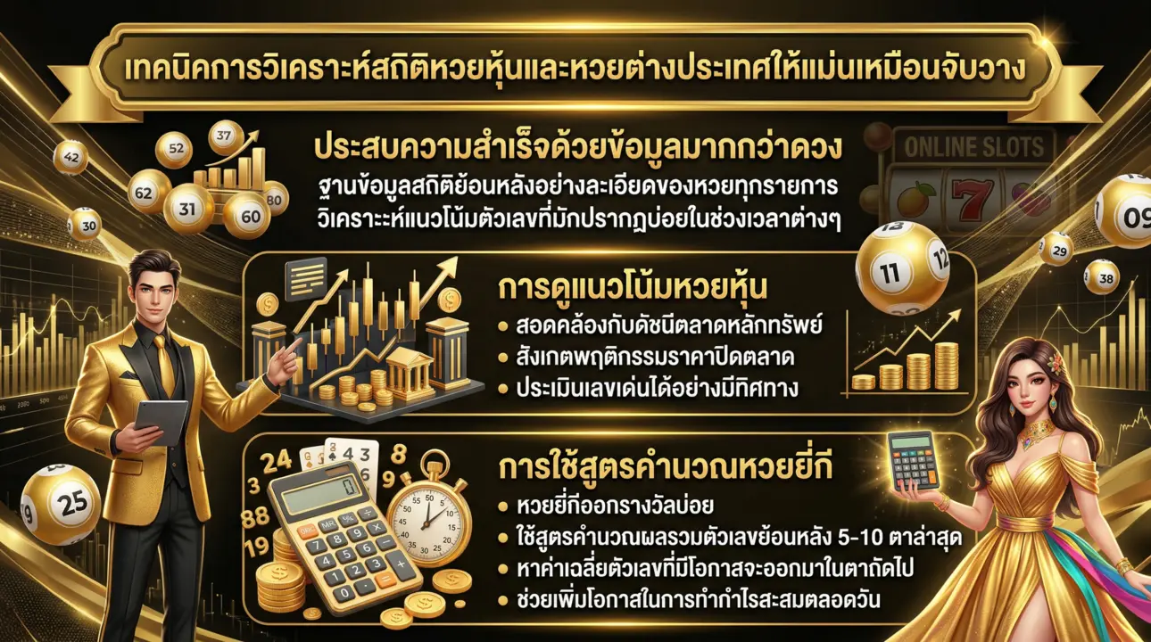 เทคนิคการวิเคราะห์สถิติหวยหุ้นและหวยต่างประเทศ